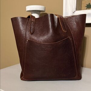Portland Leather Brown Tote Bag